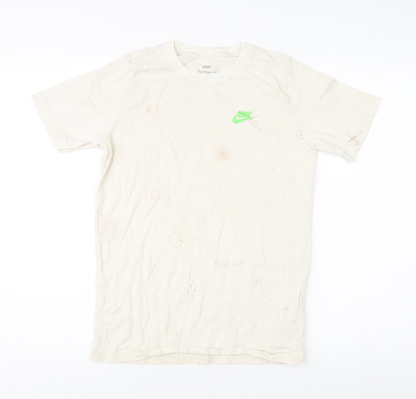 Nike Men's Beige Short Sleeve T-Shirt, Large