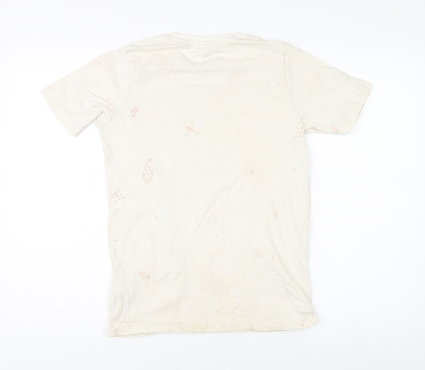 Nike Men's Beige Short Sleeve T-Shirt, Large