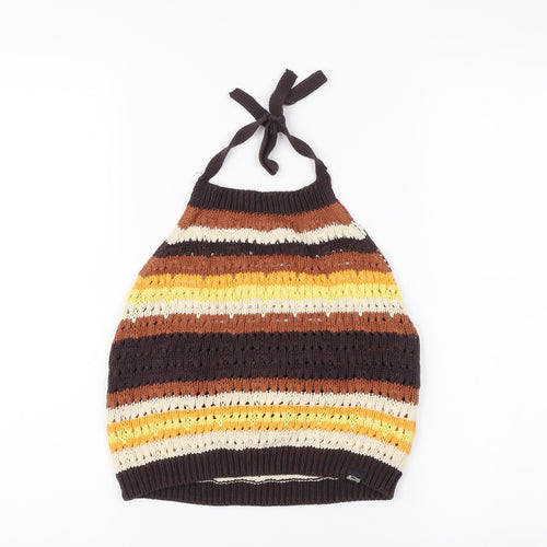 Superior Sweater Knit Halter Tank Women Multicoloured Size 12