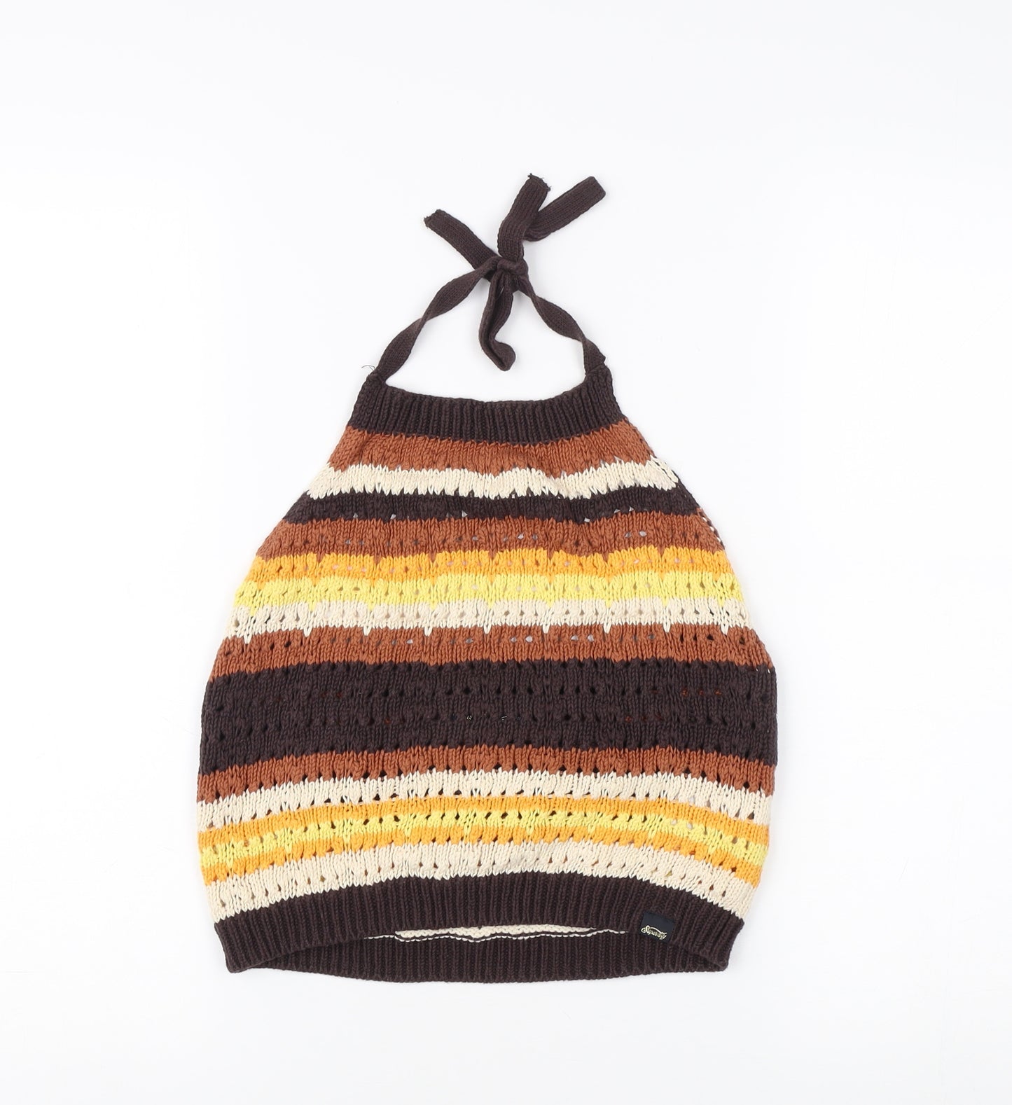 Superior Sweater Knit Halter Tank Women Multicoloured Size 12