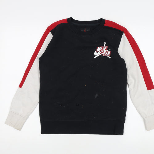 Jordan Boys Black M Pullover Sweatshirt with Logo