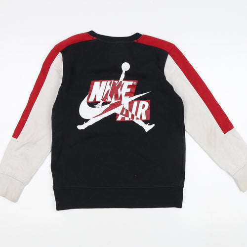 Jordan Boys Black M Pullover Sweatshirt with Logo