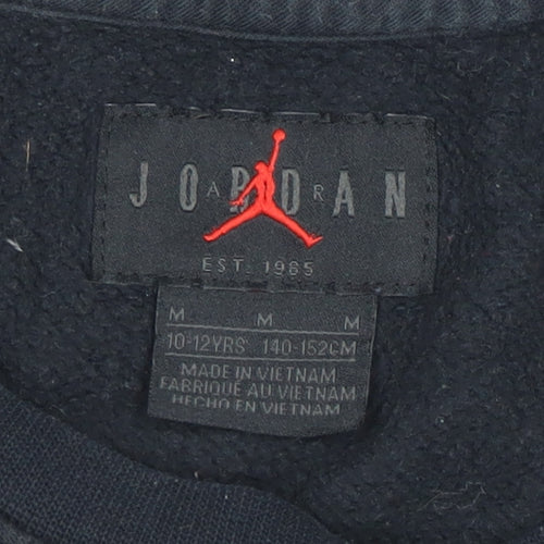 Jordan Boys Black M Pullover Sweatshirt with Logo