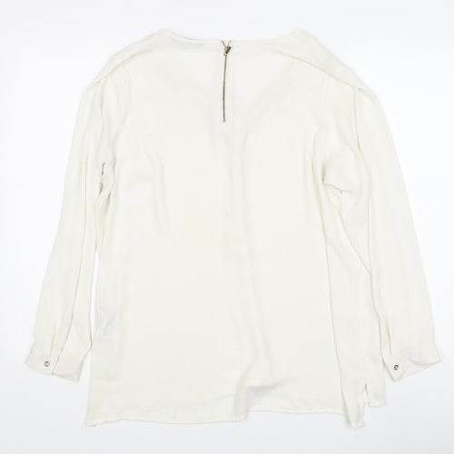 Marks and Spencer Women's Ivory V-Neck Top Size 16
