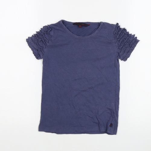 French Connection Girls' Blue T-Shirt, Age 8-9, Pullover Style