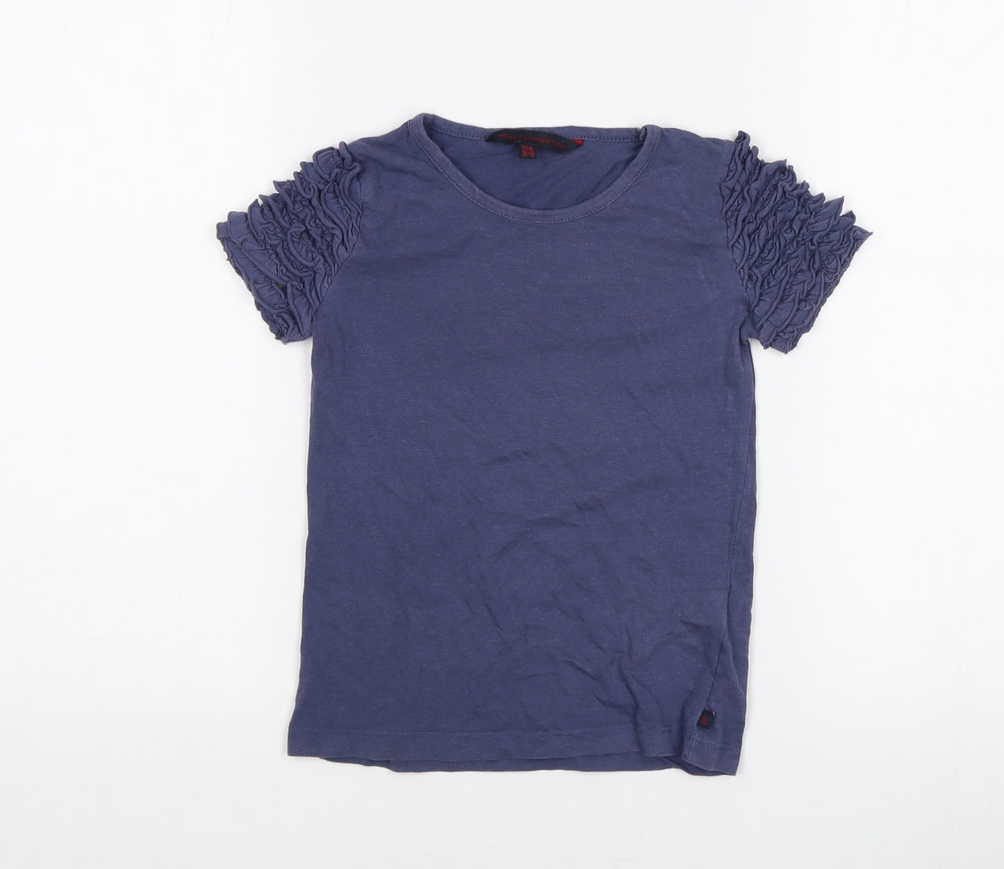 French Connection Girls' Blue T-Shirt, Age 8-9, Pullover Style