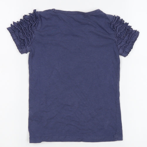 French Connection Girls' Blue T-Shirt, Age 8-9, Pullover Style