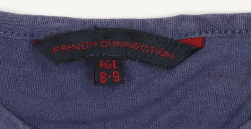 French Connection Girls' Blue T-Shirt, Age 8-9, Pullover Style