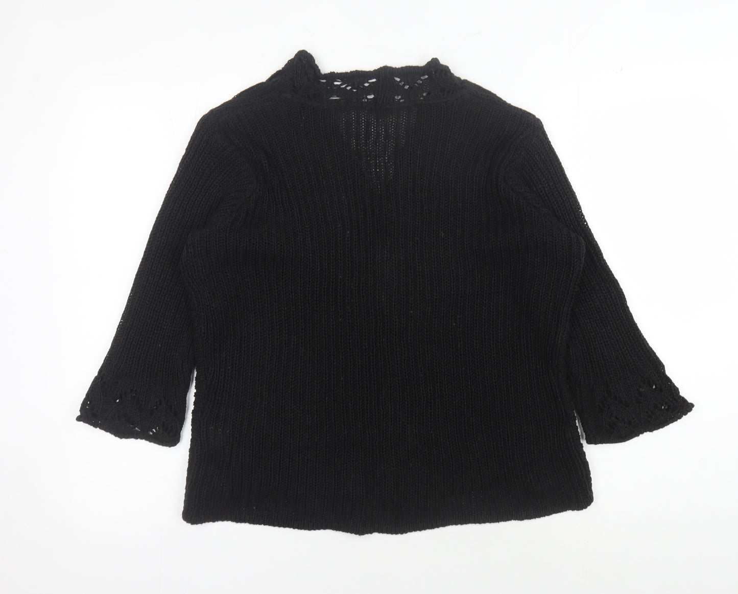 Per Una Women’s Black Cardigan, L, 3/4 Sleeve Knit