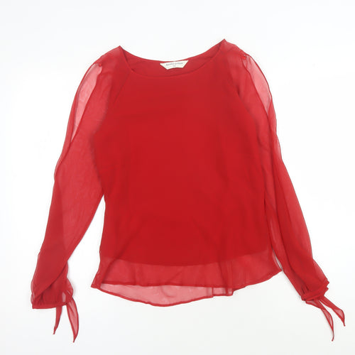 Dorothy Perkins Women's Red Blouse, Size 12, Long Sleeve