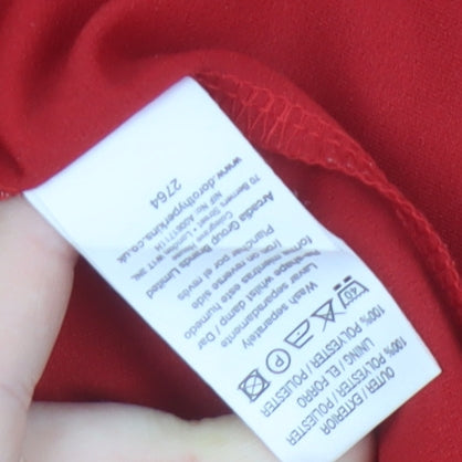 Dorothy Perkins Women's Red Blouse, Size 12, Long Sleeve