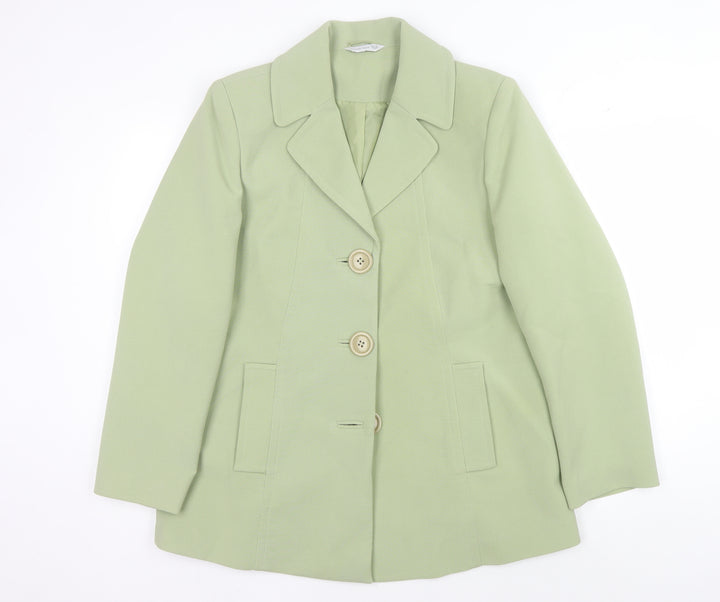 Heather Valley Women's Green Blazer, Regular Fit