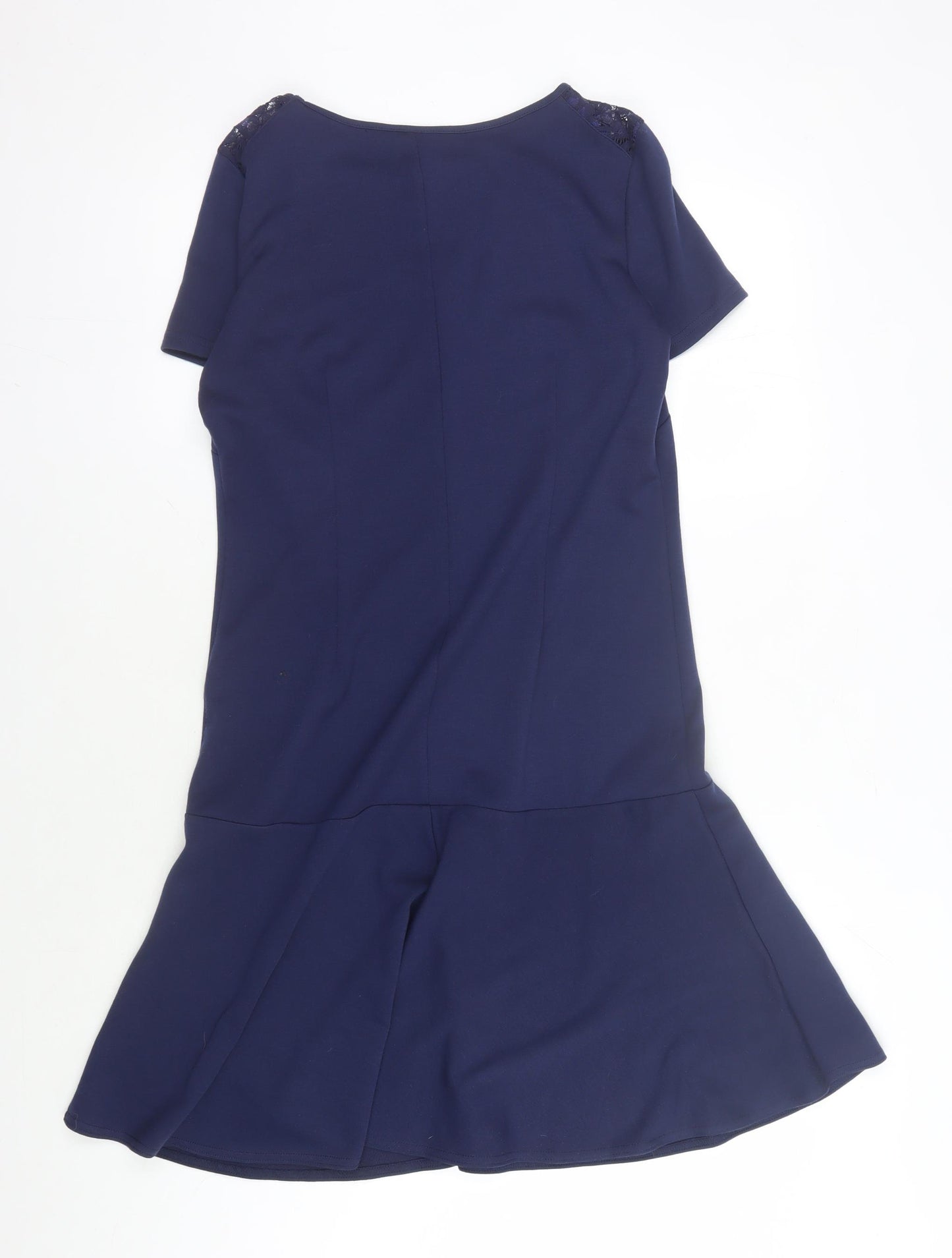 M&Co Women's Blue Short Sleeve Dress Size 12