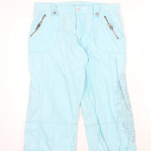 New Look Women’s Blue Cargo Trousers Size 12