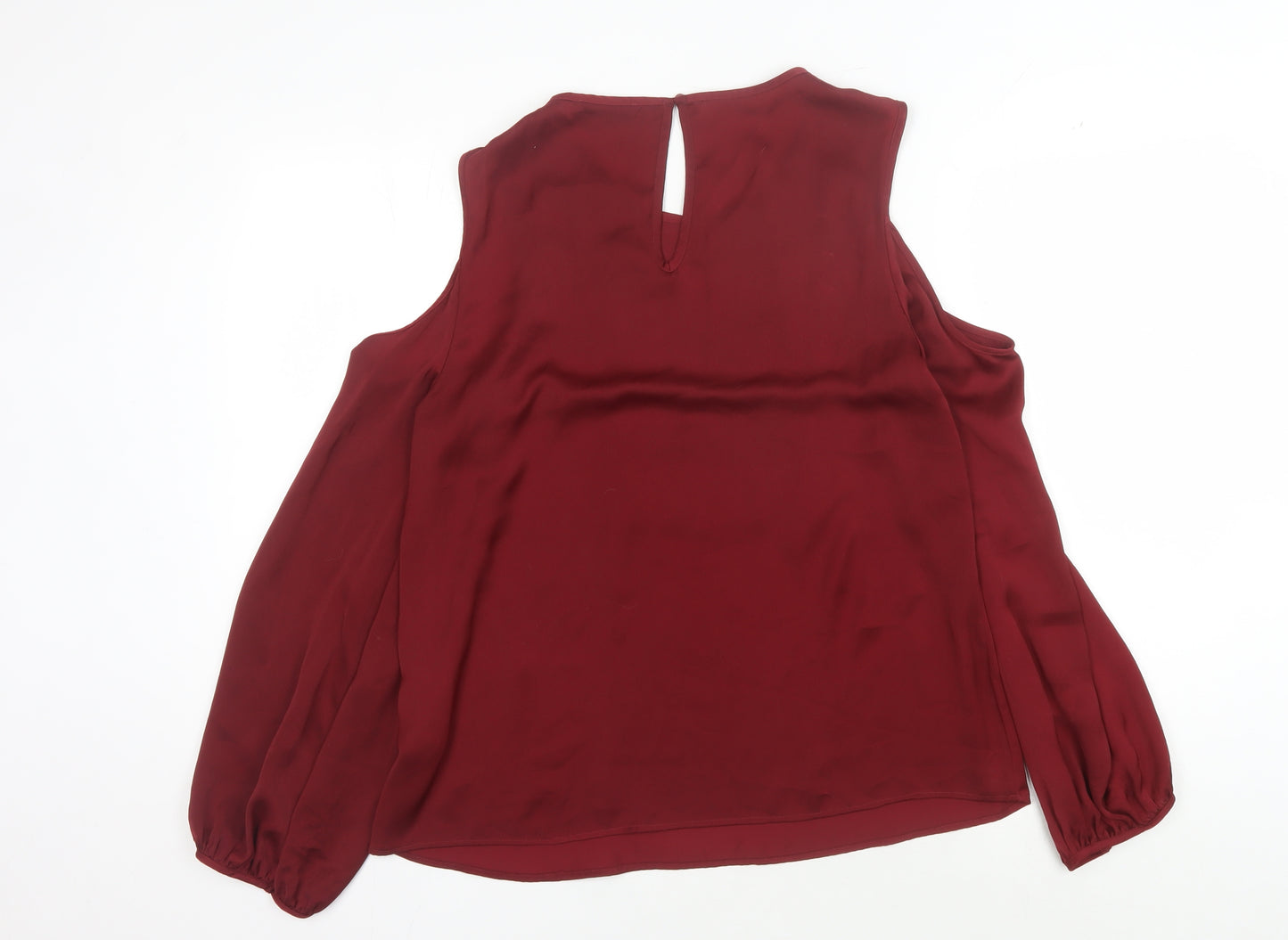 Marks and Spencer Women's Red Embroidered Blouse Size 12