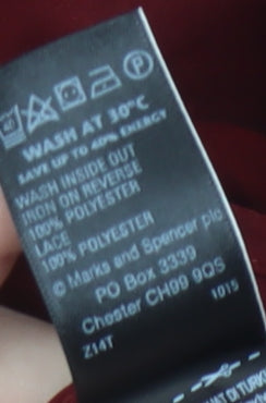 Marks and Spencer Women's Red Embroidered Blouse Size 12