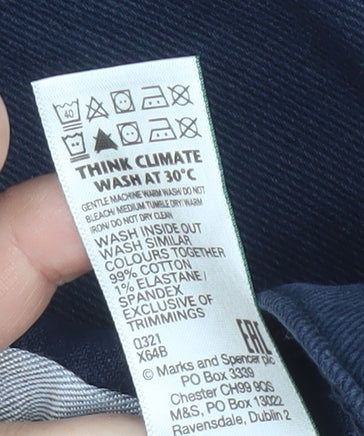 Marks and Spencer Men's Blue Tapered Jeans 32 Waist