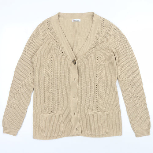 Damart Women's Beige V-Neck Cardigan, Size S