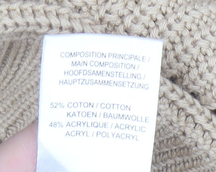 Damart Women's Beige V-Neck Cardigan, Size S