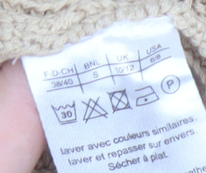 Damart Women's Beige V-Neck Cardigan, Size S