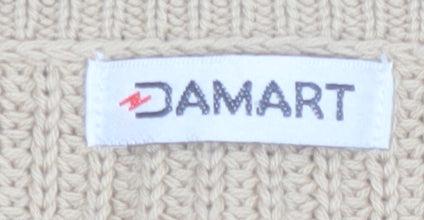 Damart Women's Beige V-Neck Cardigan, Size S