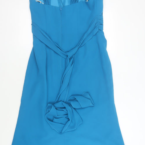Amanda Wyatt Women's Blue Long Formal Dress Size 16