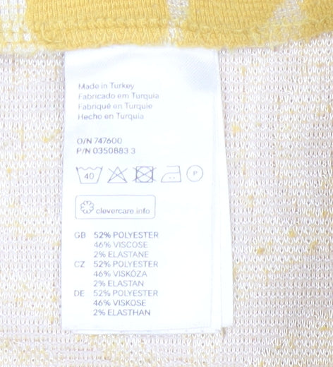 H&M Women's Yellow Animal Print Pencil Skirt, Size S