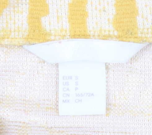 H&M Women's Yellow Animal Print Pencil Skirt, Size S