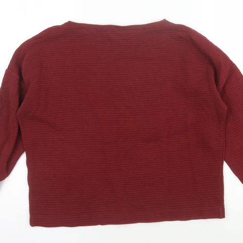 Jaeger Women's Red Long Sleeve Jersey Top, S