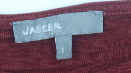 Jaeger Women's Red Long Sleeve Jersey Top, S