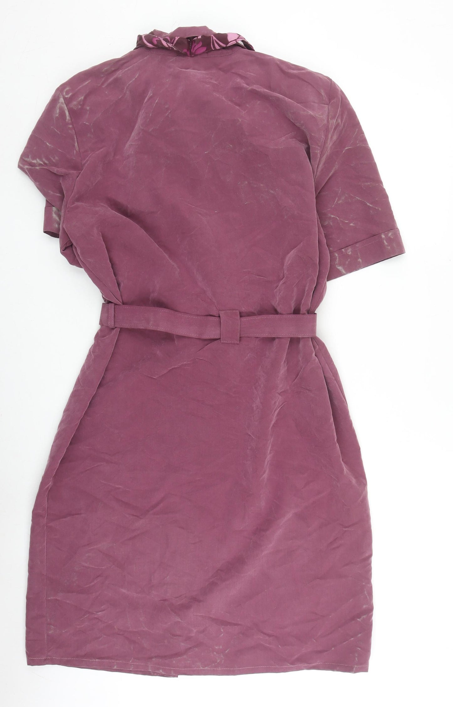 The Collection Women Purple Dress Size 16 Belted Casual