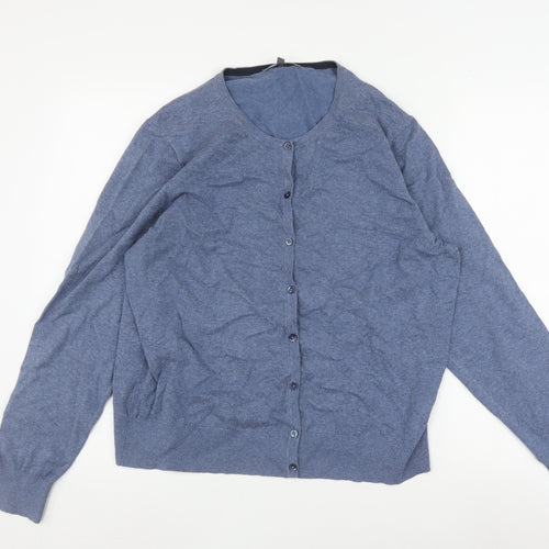 Laura Ashley Women Blue Cardigan Size 18