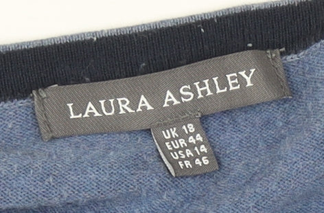 Laura Ashley Women Blue Cardigan Size 18