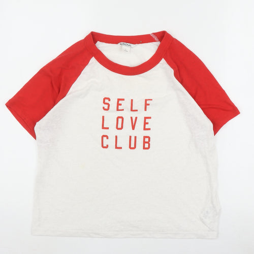 Monki Women's Red Raglan T-Shirt - Size S