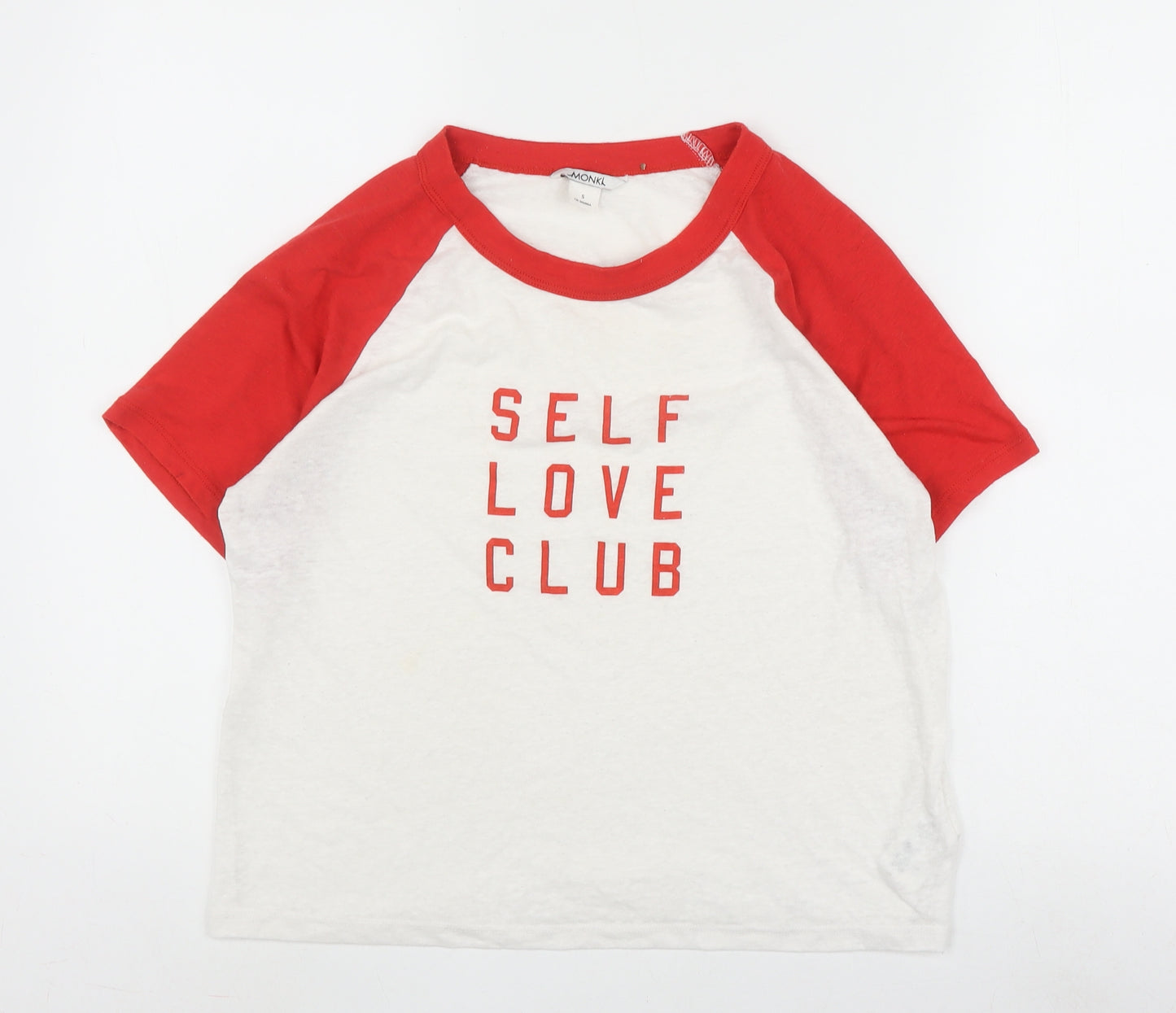 Monki Women's Red Raglan T-Shirt - Size S