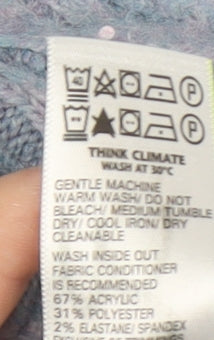 Marks and Spencer Women's Blue Jumper, S, Mock Neck