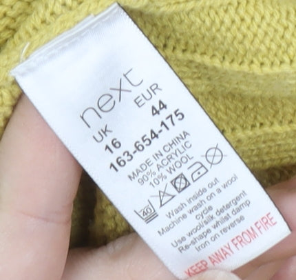 Next Women's Yellow Pullover Jumper Size 16