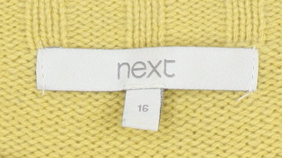 Next Women's Yellow Pullover Jumper Size 16