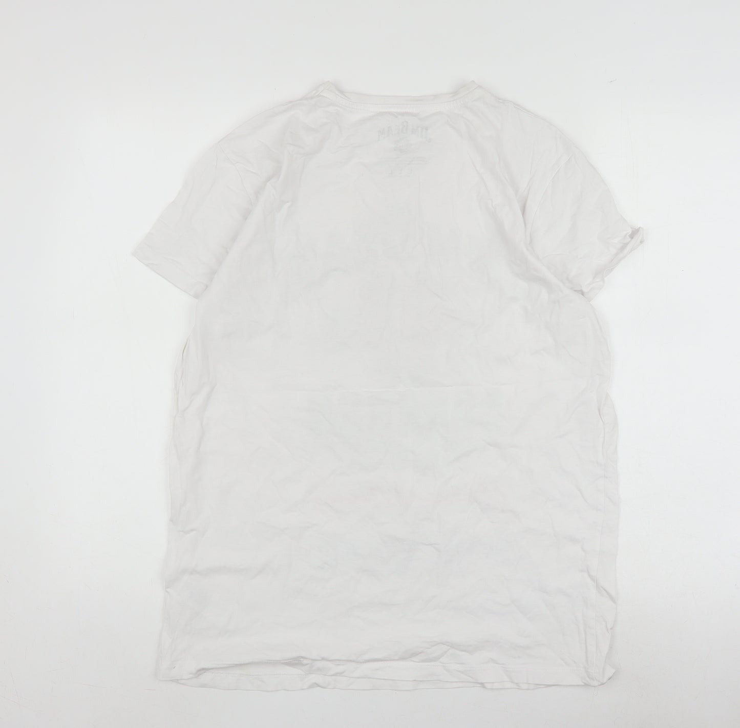 Jim Beam Men's White Graphic T-Shirt Large