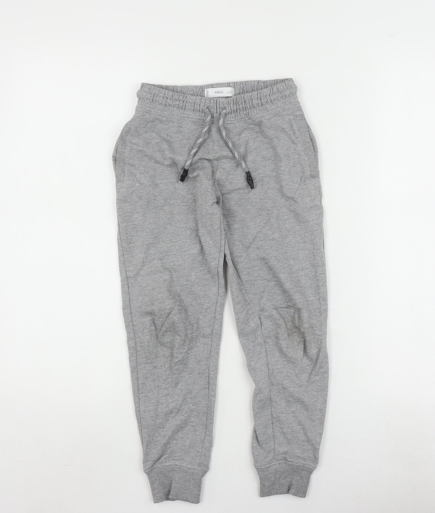 MNG Boys Grey Joggers, Size 7 Years, Cotton Blend Trousers