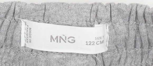 MNG Boys Grey Joggers, Size 7 Years, Cotton Blend Trousers