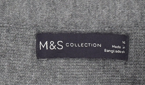 Marks and Spencer Grey A-Line Women's Skirt Size 16