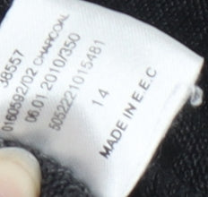 Jane Norman Women's Black Long Sleeve Cardigan, Size 14