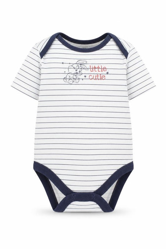 George Unisex White Striped Looney Tunes Babygrow 0-3 Months