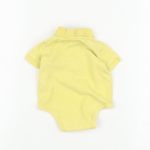 Ralph Lauren Unisex Yellow Babygrow 0-3 Months Short Sleeve