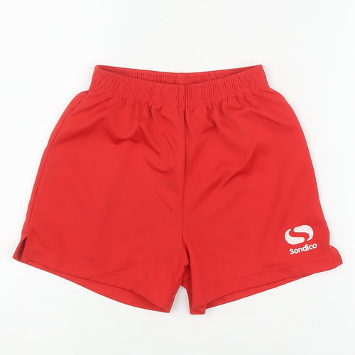 Sondico Boys Red Athletic Football Shorts 5-6 Years