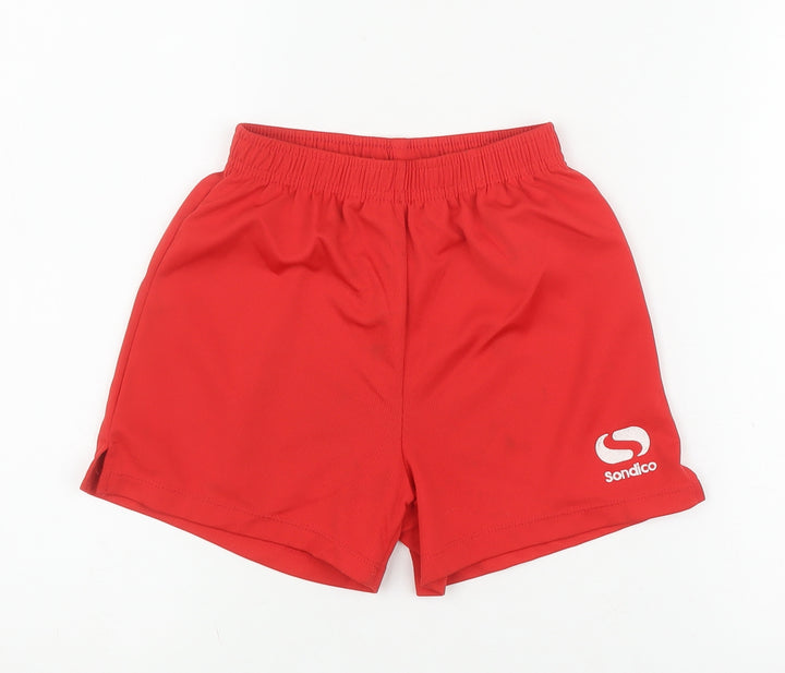 Sondico Boys Red Athletic Football Shorts 5-6 Years