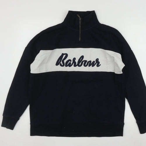 Barbour Women's Black 1/4 Zip Sweatshirt Size 10