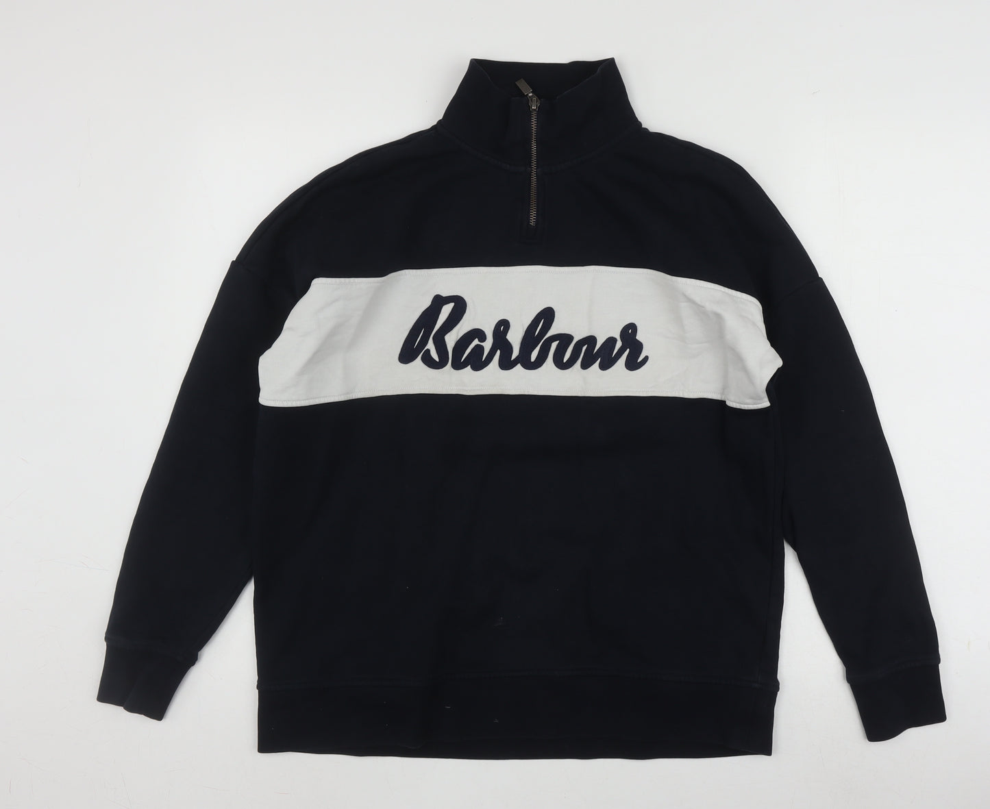 Barbour Women's Black 1/4 Zip Sweatshirt Size 10