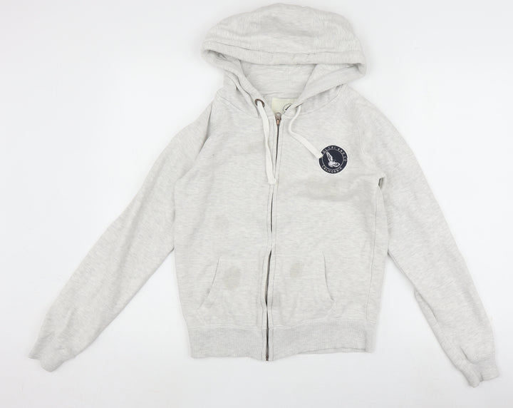 SoulCal&Co Women's Grey Hooded Basic Jacket Size 8